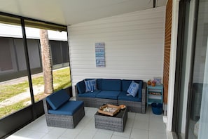 Terrace/patio - LOCATION!Lovely Venice Villa 2 min walk to beach (Venice)