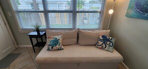 Bungalow, 1 Queen Bed with Sofa bed, Pets allowed, Garden View | Living area - Southern PAG Beach House Bungalows (St. Pete Beach)