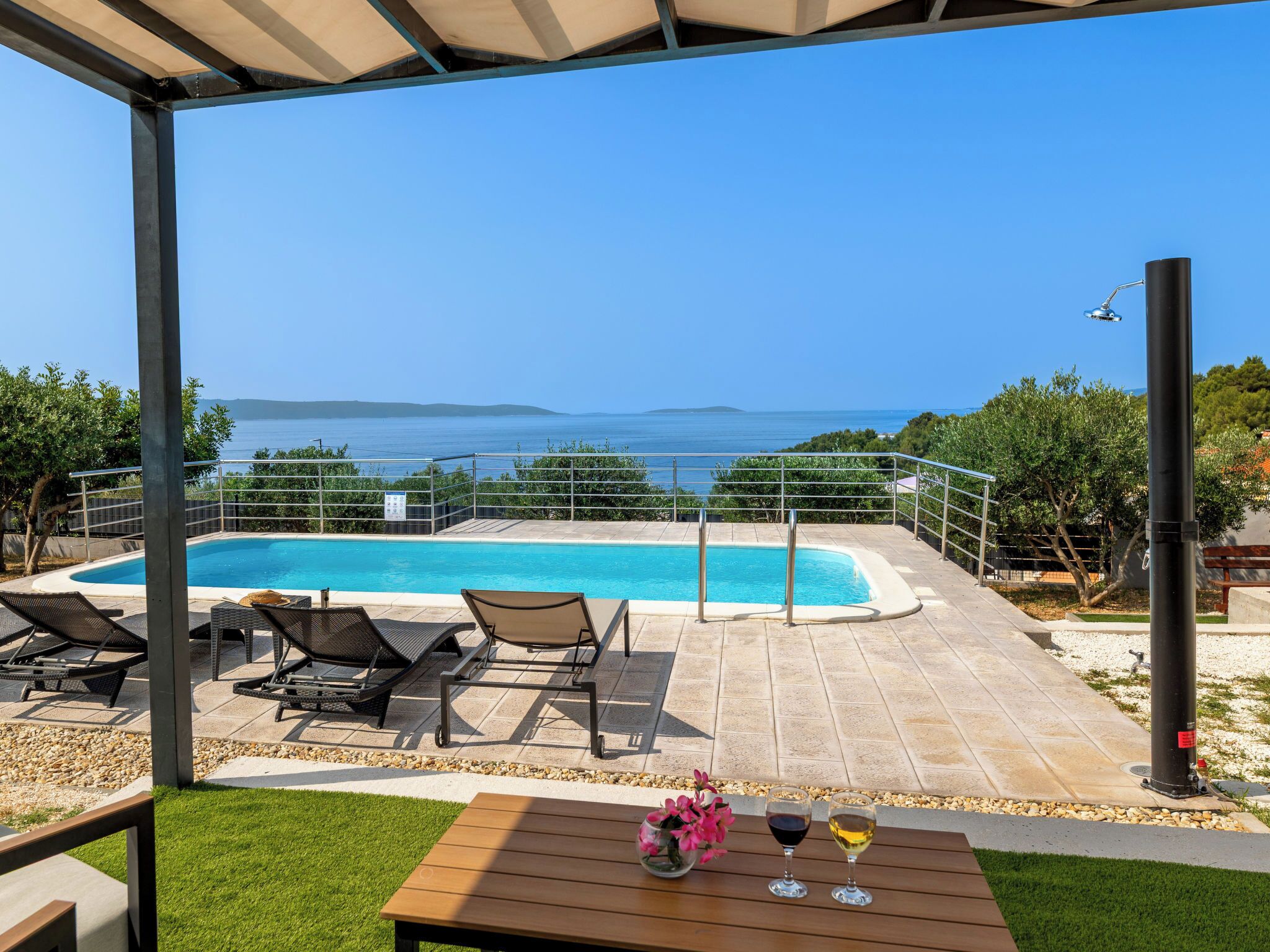 A heated pool