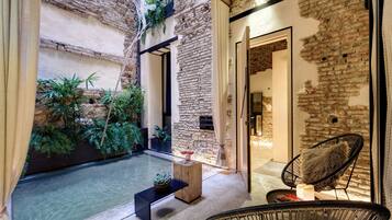 Zen Suite, Patio with Water & Art | Terrace/patio
