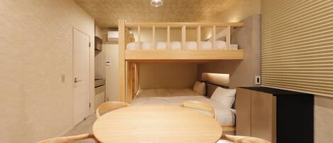 Desk, free WiFi, bed sheets