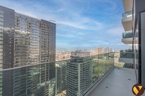 Family Apartment, Balcony, City View | Balcony - Vogue 1 Residence near World Trade Ctr (Dubai)