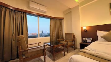 Superior Room | Premium bedding, desk, laptop workspace, blackout curtains