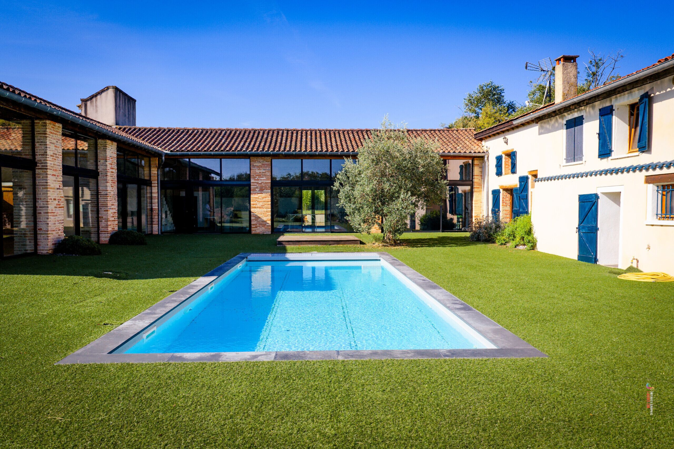 A heated pool