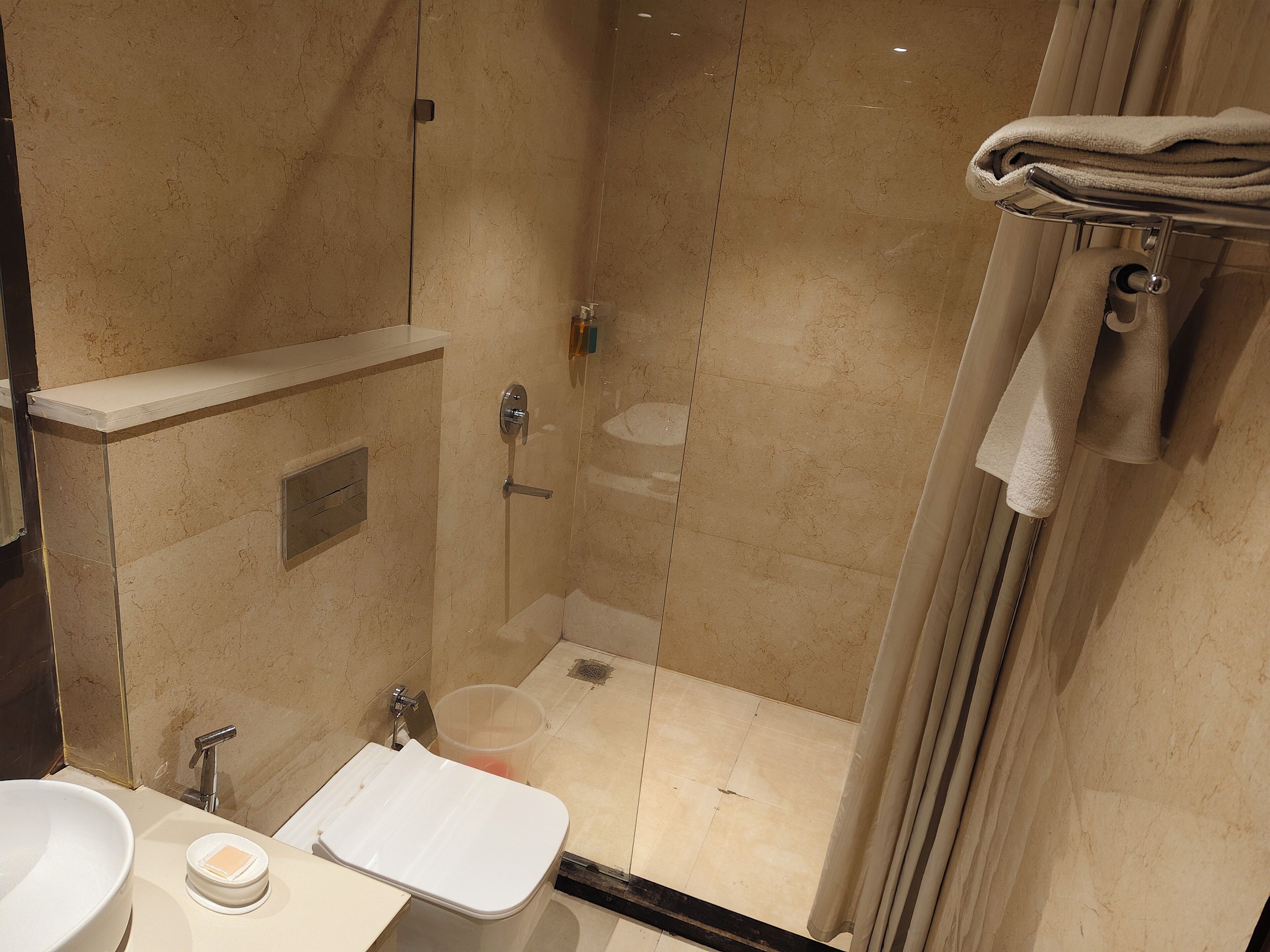 Deluxe Suite | Bathroom | Shower, towels, shampoo