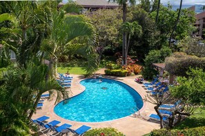 Pool - Haleakala Shores A-411 - Modern 2BR/2BA, 2 King Beds, Sleeps 4, Split AC, Wi-Fi (Kihei)