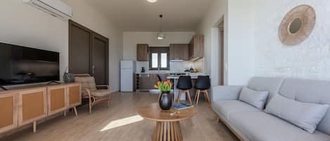 Villa, 2 Bedrooms, Private Pool, Sea View | Living room