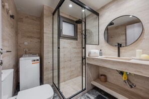 Villa, 2 Bedrooms, Private Pool, Sea View | Bathroom | Shower, towels - Kedros Villa Exi (Viannos)