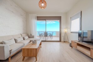 Villa, 2 Bedrooms, Private Pool, Sea View | Living room - Kedros Villa Tessera (Viannos)