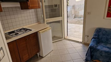 Fridge, stovetop, cookware/dishes/utensils