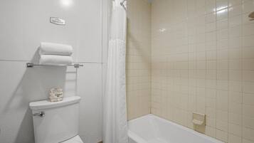 Regadera, secadora de cabello, toallas, jabón