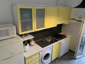 Mikrowelle, Herdplatte, Geschirrspüler