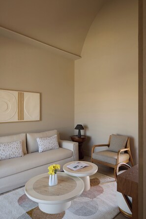 Grand Suite with Jetted Tub | Living area - Santorini Heart (Santorini)