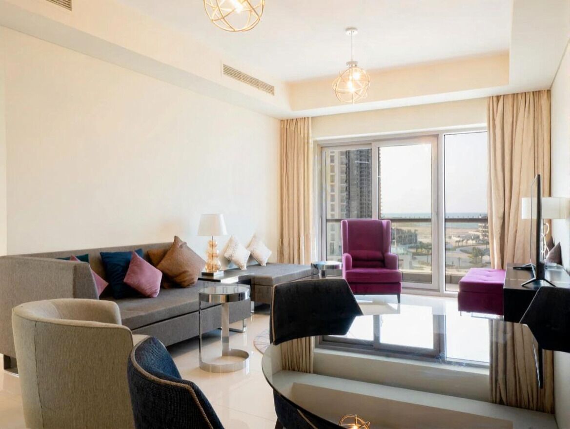 Family Apartment, Balcony, Beach View | Living area