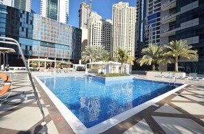 Pool - Pool & hot tub, amazing Marina location steps to metro & JBR beach - 1BR (Dubai)