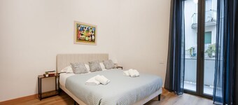 This bright and stylish apartment