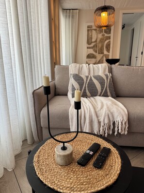 TV - Contemporary Designer Apartment | Exclusive Central Mellieha Stay (Mellieħa)