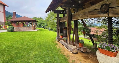 Large family apartment for 12 people with private estate & animals