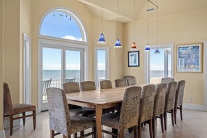 Dining - La Grande Dame - Oceanfront 8BR, Private Pool, Elevator, Game Room + Theater (North Topsail Beach)