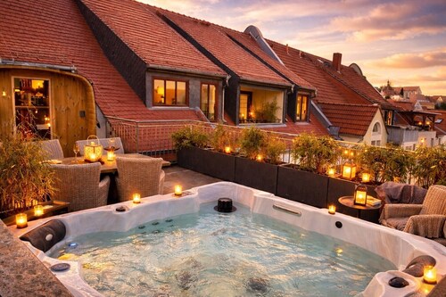 The Summit Rooftop Spa Meißen – Penthouse de luxe avec jacuzzi, sauna et vue exceptionnelle