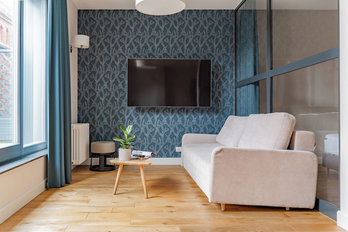 Apartemen Klasik | Setrika/meja setrika, Wi-Fi gratis, dan seprai linen