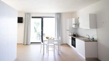 Appartement, patio, vue lac | Cuisine privée