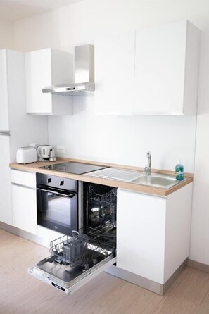 Appartement, patio, vue lac | Cuisine privée