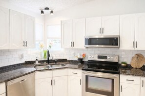Microwave, oven, stovetop, dishwasher