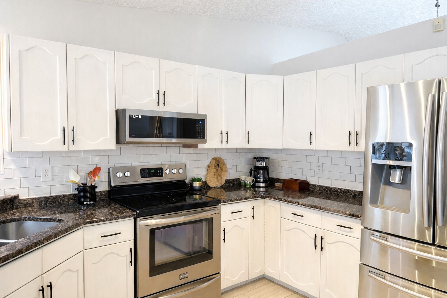 Microwave, oven, stovetop, dishwasher