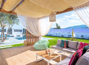 Terrace/patio - Villa Kalathos Bay | Kalathos | Private Pool | 200m to Beach | Near Lindos (Rhodes)