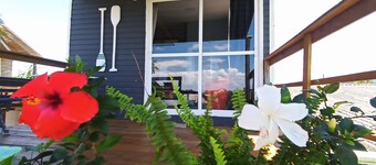 Suite com cozinha, com vista para a lagoa. Em Passo de Torres