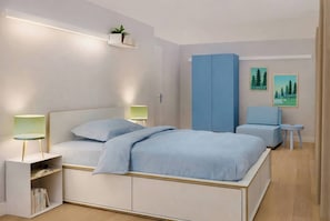 1 Schlafzimmer, Schreibtisch, WLAN, Bettwäsche