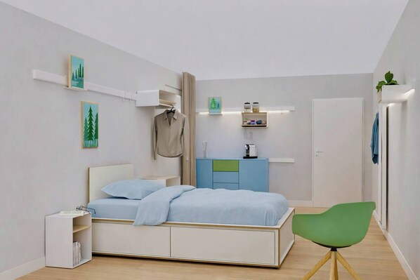 1 habitación, escritorio, wifi y ropa de cama