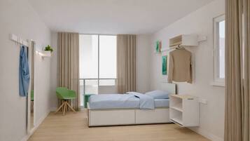 1 quarto, escrivaninha, Wi-Fi, roupa de cama