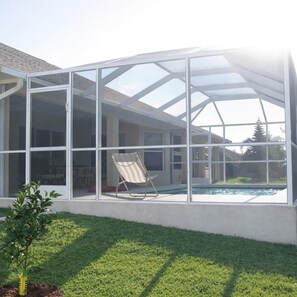 Outdoor pool, a heated pool