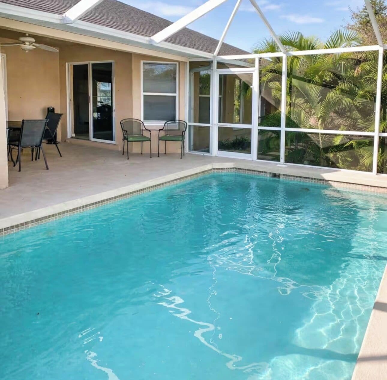 Piscina externa, piscina aquecida