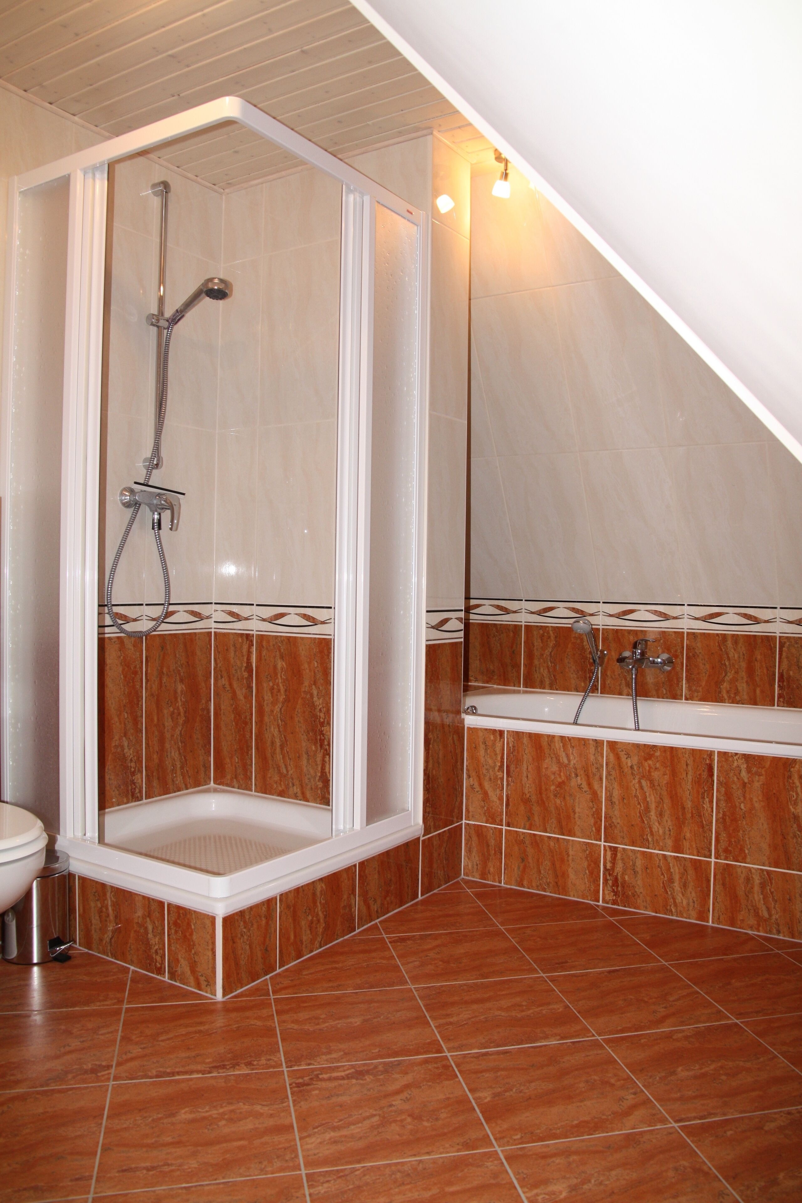 Doccia, asciugacapelli, asciugamani, sapone