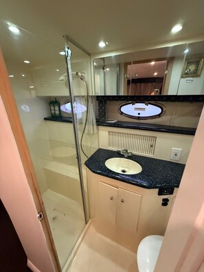 Shower, hair dryer, towels, soap - 	Unique Waterfront Yacht in 5 star resort. Pools, Gym & Downtown Shuttle (Key West)