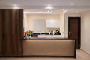 Dining - Private Garden Lovely 2-bedroom apartment with AC in El Sheikh Zayed City (El Sheikh Zayed City)