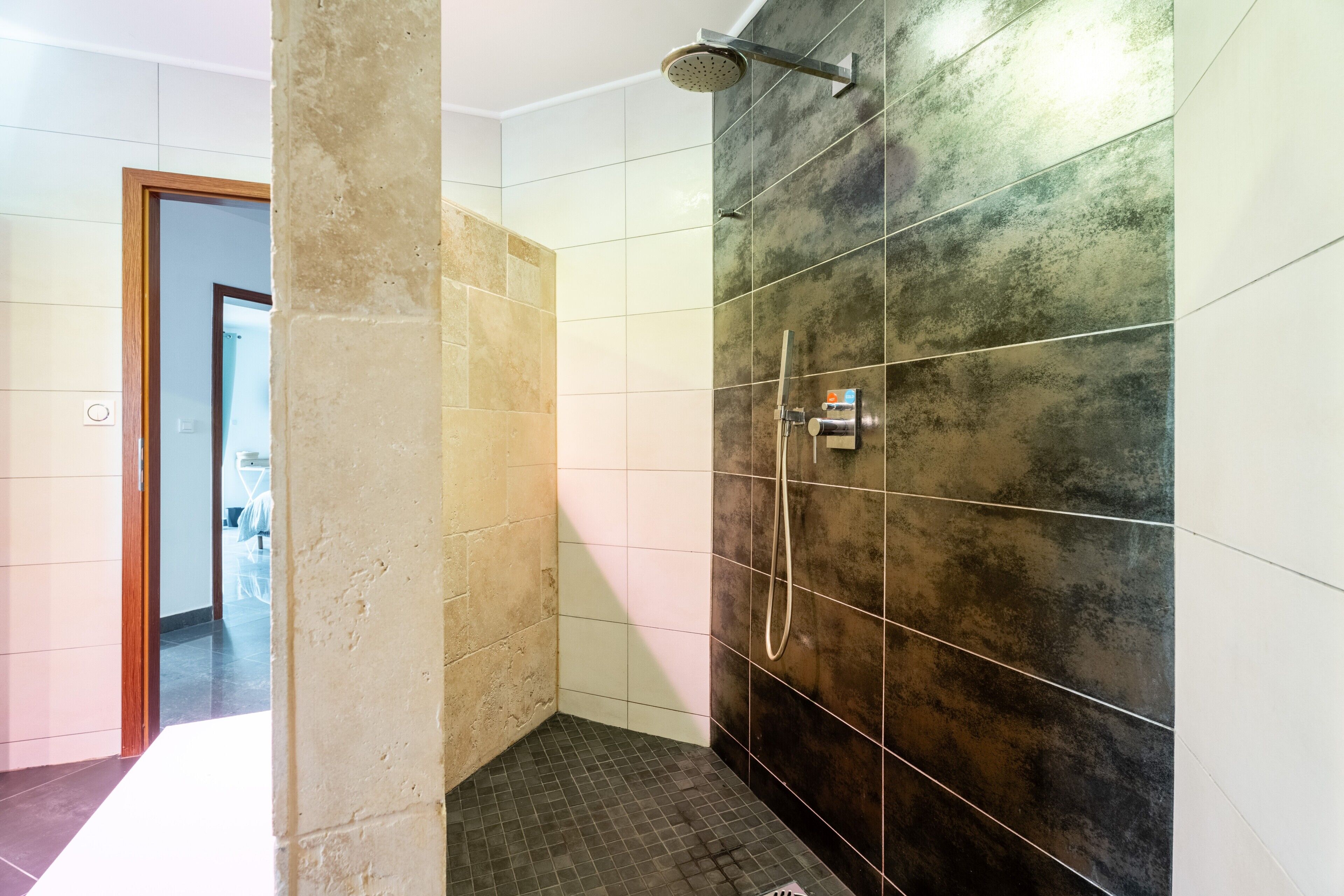 Shower, hair dryer