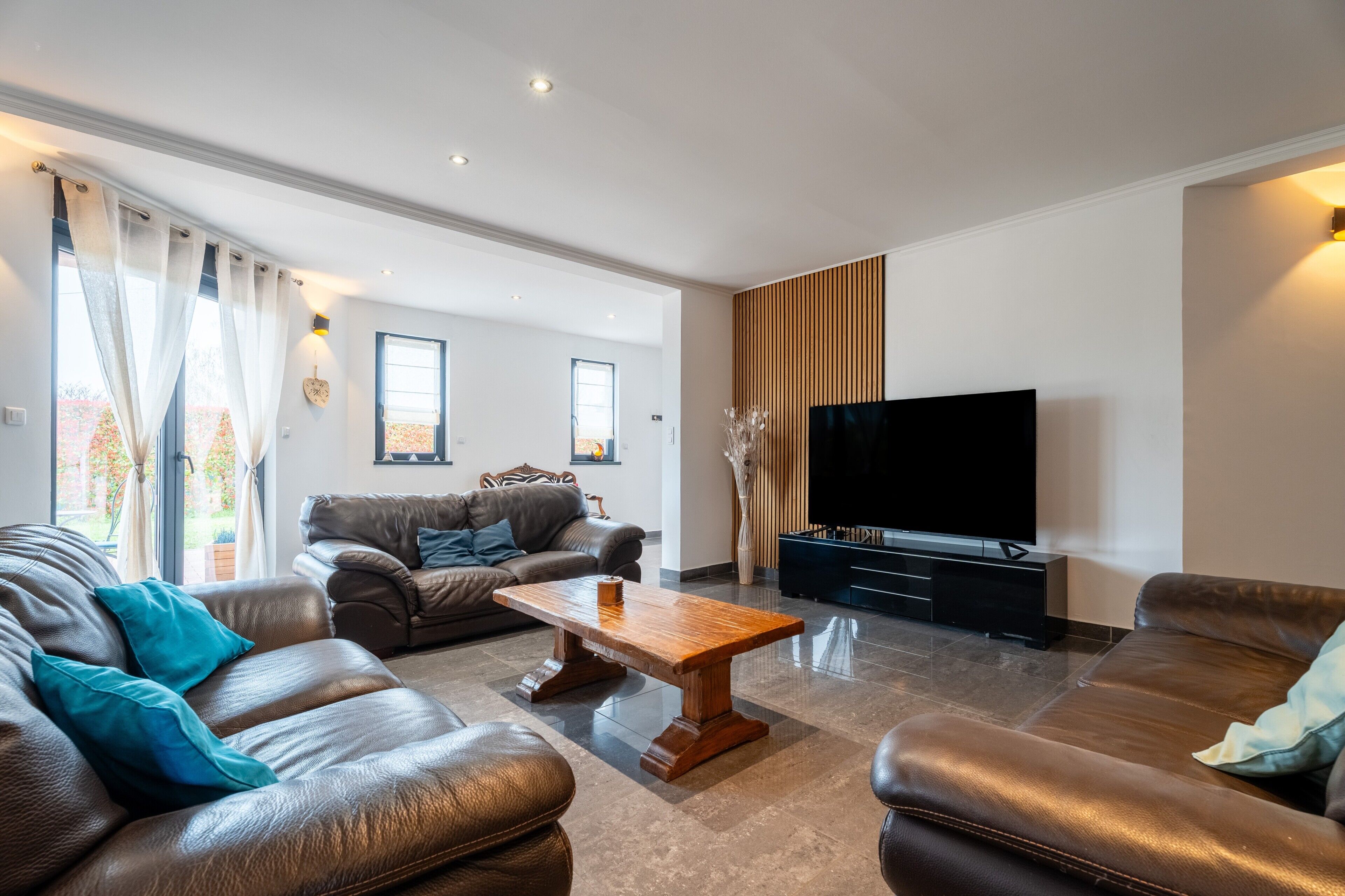 TV, fireplace, table tennis