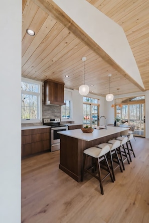 Fridge, microwave, dishwasher, coffee/tea maker - Modern Mountain Cabin near Black Mountain (Old Fort)