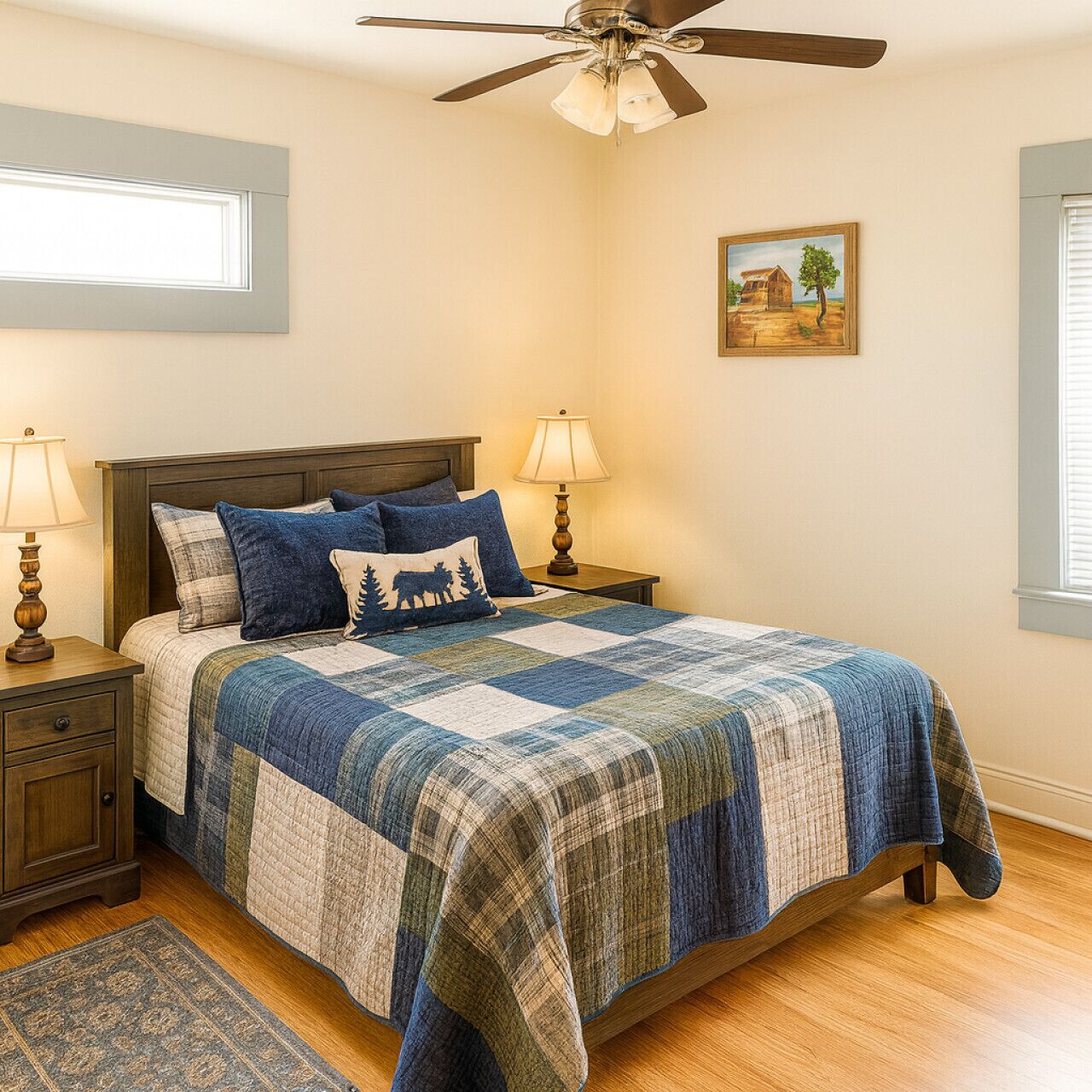 1 bedroom, desk, WiFi, bed sheets