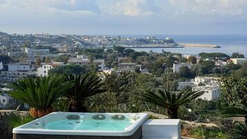Indoor pool, outdoor pool, pool umbrellas, sun loungers