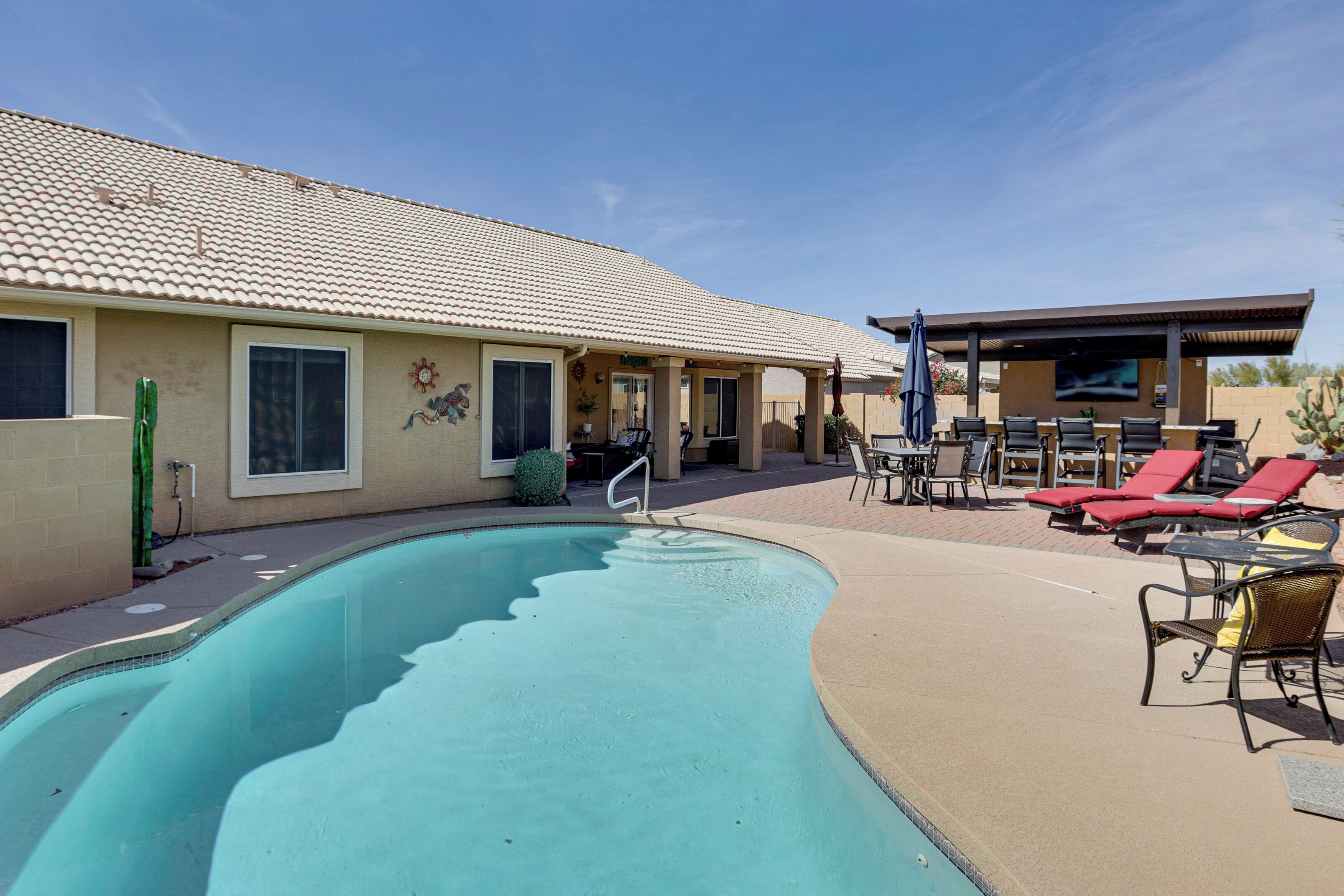 A heated pool