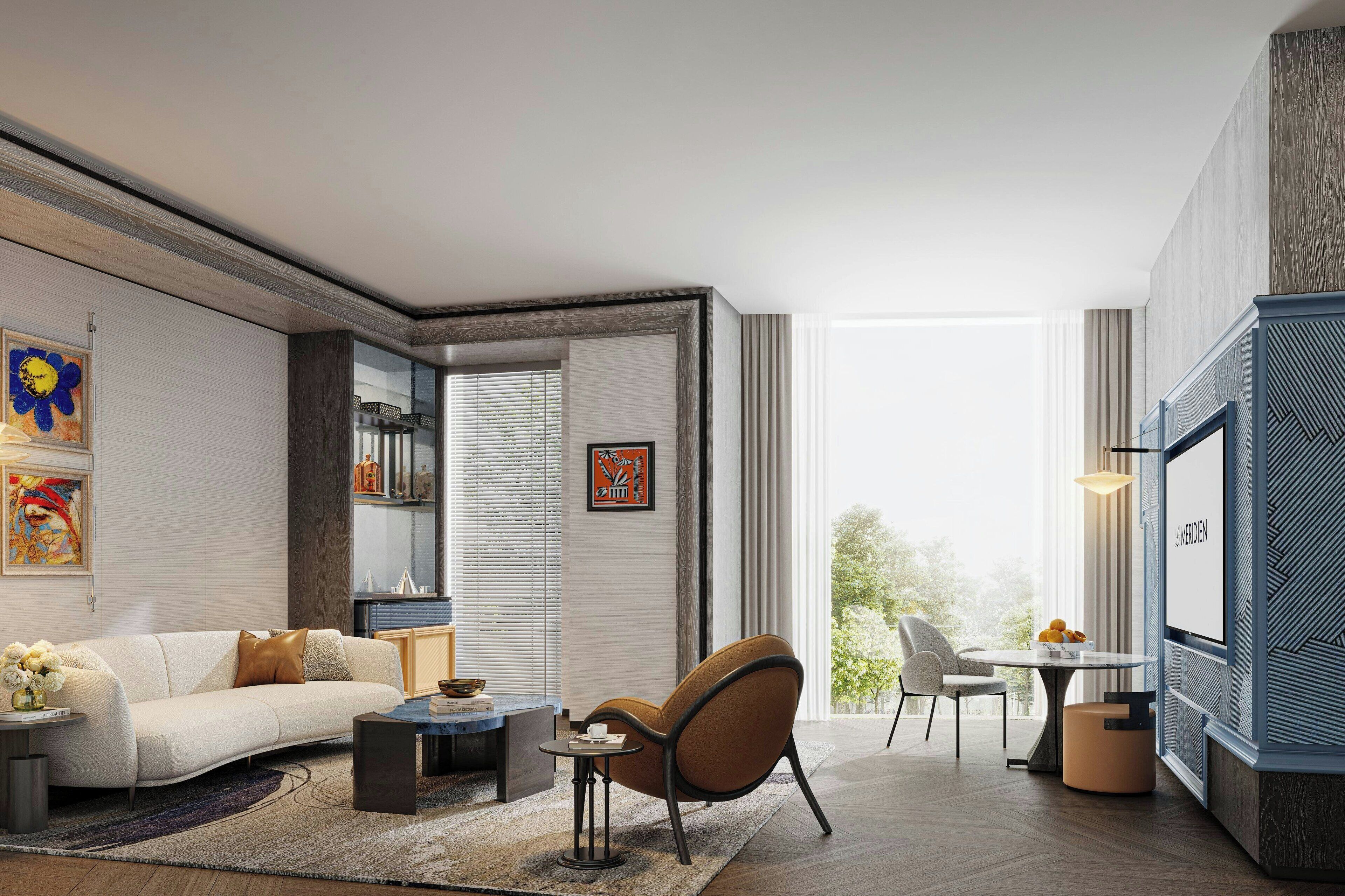 Executive Suite, 1 King Bed | Living area