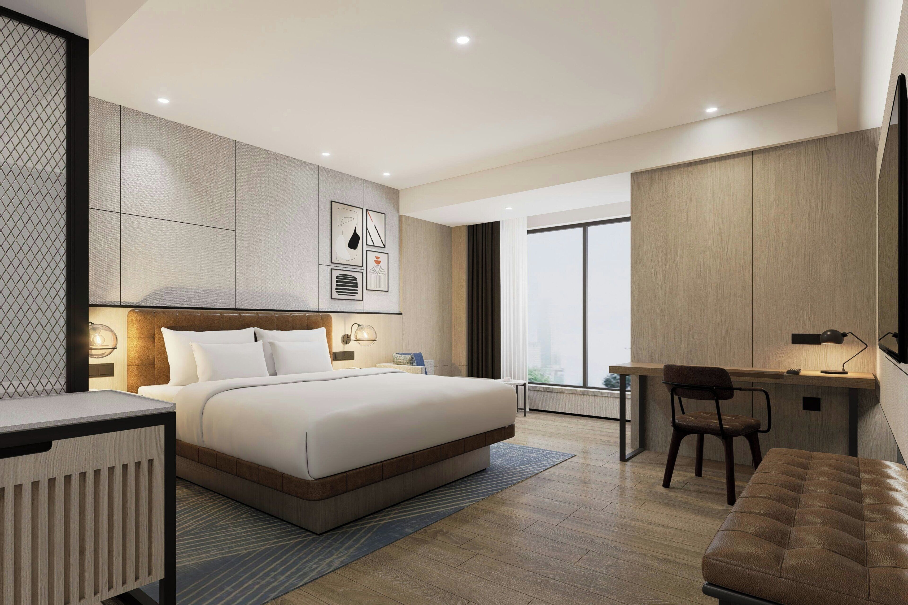 ห้องสตูดิโอสวีท, เตียงคิงไซส์ 1 เตียง, วิวเมือง