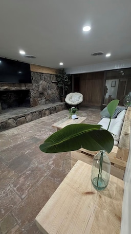 Interior. Oak & stone