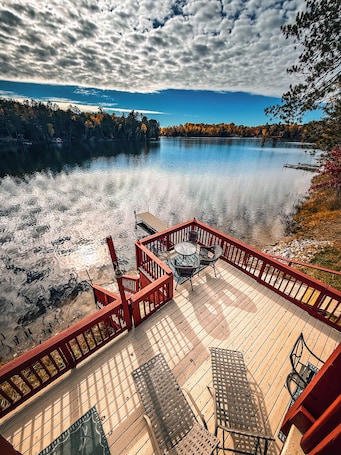 Terrace/patio. The Lakehouse on Little Shag Lake