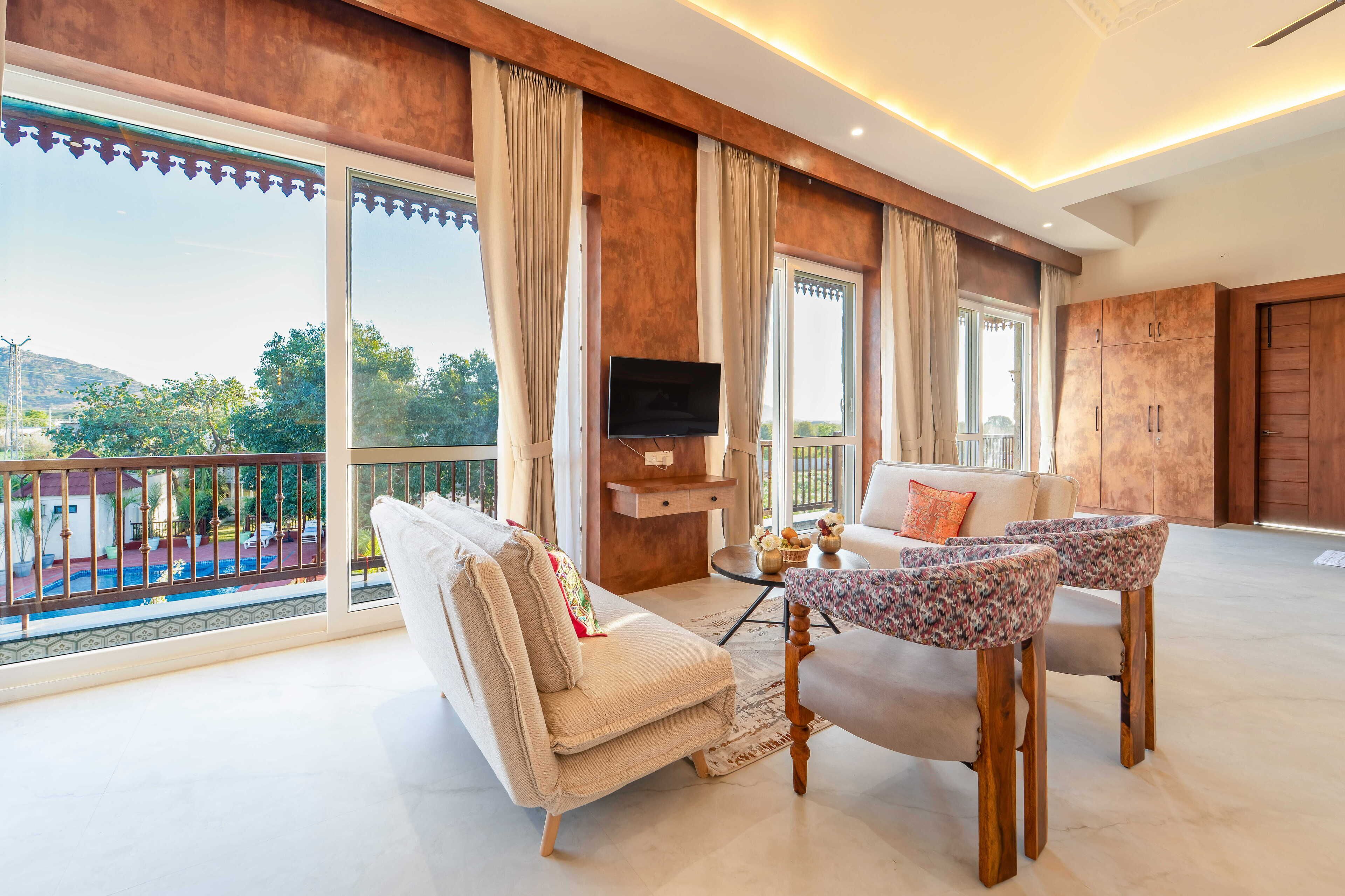 Family Suite, Balcony, Hill View | Living area | 43-inch Smart TV with digital channels, Netflix, streaming services